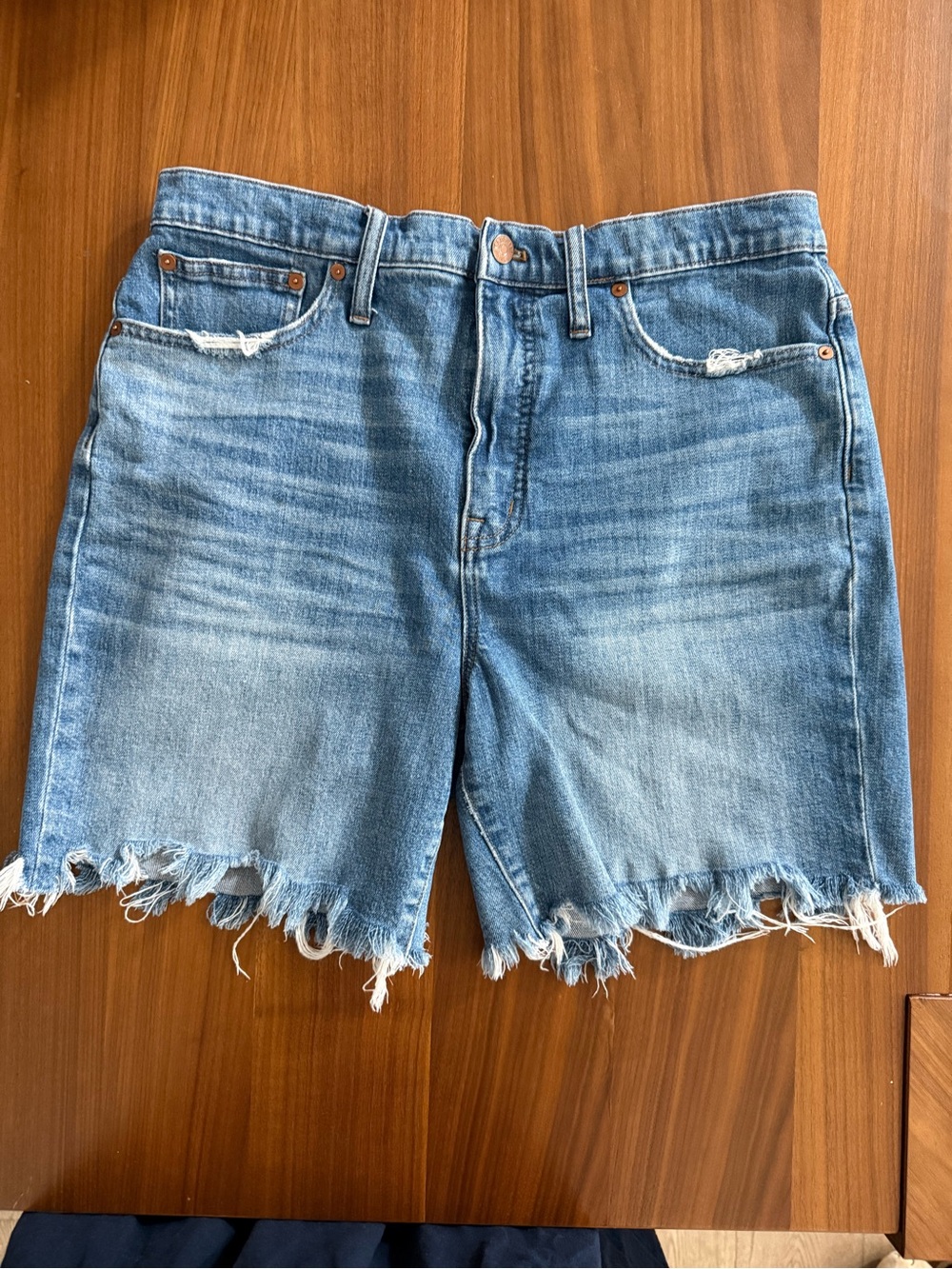 Madewell Distressed Denim Shorts - Blue